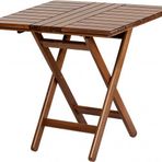 Atina Balkon Masası 60x80 -Ahşap Bahçe Masası - Katlanır Portatif Masa
