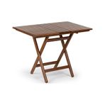 Atina Katlanır Masa 60x100 - Dış Mekan Ahşap Bahçe, Balkon Masası Ceviz