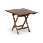 Atina Katlanır Masa 80x80 - Dış Mekan Ahşap Bahçe, Balkon Masası Ceviz