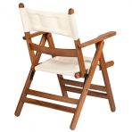 Atina Minderli Katlanir Ahsap Bahce Balkon Takimi - 80X80 Masa + 2 Sandalye Set
