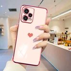 ATISIJIE XiaoMi Poco X5 Pro 5G Kılıf,Elektroliz Aşk Kalp Kılıf Yumuşak TPU Kaplama Tampon Koruyucu İnce Darbeye Dayanıklı Telefon Kılıfı Kızlar Kadınlar(DDAX-Pink)