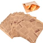 Atıştırmalık çantası, hamburger kağıdı, 200 adet hamburger kağıdı, yağ geçirmez, 15 x 15 cm burger torbası, yağ geçirmez sandviç poşeti, baskılı, hamburger, patates kızartması (A 15 x 15 cm 200 adet)