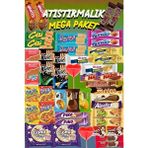 Atıştırmalık Mega Paket Bisküvi Çikolata Paketi 45 Parça Abur Cubur Paketi Tohumlu Kalem Hediyeli