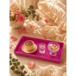 Atiye Studio | Pleksi Dekoratif Tepsi | Akrilik Organizer Tepsi | Masa Üstü Düzenleyici | Sunum | Hediyelik Tepsi | 22X14 cm - Pembe