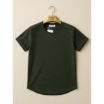 Atk Giyim Erkek Oval Kesim Geniş Açık Yaka Tişört - Etek Ucu Kavisli Casual T-Shirt - Kahve Antik - XL