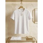 atk Giyim Erkek Özel Dokulu Ciddi Kumaş Tişört - Kendinden Desenli Premium T-Shirt Lacivert Beyaz Siyah Mint Yeşili Mavi - 2XL