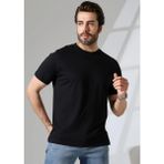 Atk Giyim Erkek Siyah Oversize Basic Tişört | Geniş Kesim Pamuklu Tişört - XL