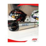 ATK SC Project Egzoz Universal Motosiklet Egzozu Tüp Egzoz Keskin Model Gümüş