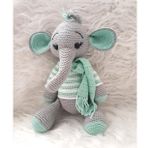 Atkılı Fil Nana Amigurumi Organik Oyuncak