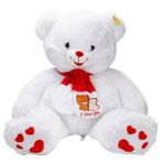 Atkılı Peluş Ayı 70 cm - Kırmızı Atkılı