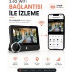 Atl Atlantis 1080P Full Hd Kapı Zili Kameralı Ekranlı Telefondan Takip 2.4g Wifi Bağlantı Ile Izleme 5.000MAH Mikrodalga Sensörü Ie Insan Algılama Gece Görüşlü - Siyah