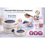 Atl Atlantis 11 Litre Mini Portatif Çamaşır Makinesi Kurutmamakinesi Katlanabilir Vakumlu Ayaklar Taşınabilir Ev Ofis Kamp Karavan Iş Yerinde Kolay Kulanım - YEŞİL