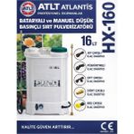 Atl Atlantis 16 Litre Akülü Ilaçlama Pompası Sırt Tipi Şarjlı Ilaçlama Püskürtme Bataryalı Manuel Pulverizatörü - BEYAZ