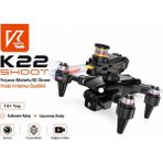 Atl Atlantis K22 Shoot Frizbi Fırlatma Özellikli Fırçasız Motorlu Rc Drone Hava Fotoğrafçılık Dron Katlanabilir Akıllı Sensör Kumandalı Wifi Fpc Vanlı Görüntü Elektirikli Kamera - Açık Siyah