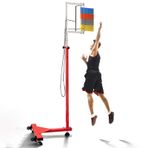 Atlama Test Cihazı, Atlama Ölçüm Aracı Dikey Atlama Test Cihazı Ayarlanabilir Yükseklik Zemin Standı Okul Spor Salonu için Dikey Çubuk Direği