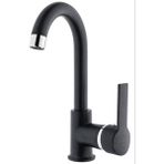 Atlante Dark Siyah Nero Kuğu Lavabo Bataryası