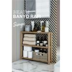 Atlantik Çam 3 Katlı Çok Amaçlı Banyo & Mutfak Rafı - Organizer Ünite