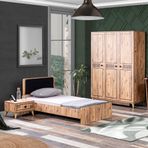 Atlantik Genç Odası - 3 Kapaklı Dolap, Karyola, Komodin