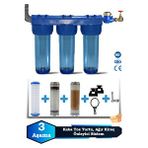 Atlantis Daire Bina Girişi 10 inch 3 Aşama Su Arıtma Yumuşatma Cihazı(Ağır Kireç Önleyici Set)