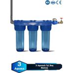 Atlantis Daire Bina Girişi 10 Inch 3 Aşama Su Arıtma Yumuşatma Cihazı(İÇİ BOŞ FİLTRESİZ SİSTEM)