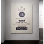 Atlantis Tablo Kbr277 Let Your Dreams Kanvas Tablo, 30x40 cm
