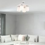 Atlas 4 Lü Beyaz Kare Modern Genç Odası Mutfak- Banyo Mutfak Salon Spot Avize