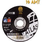 Atlas A30S-BF41 Metal Inox Daire Testere Kesme Taşı 3 x 115 Mm. - 10 Adet - Siyah