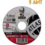 Atlas A60V-BF41 Inox Daire Testere Kesme Taşı 1 x 115 Mm. - 5 Adet - Siyah