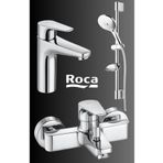 ATLAS BANYO BATARYASI, LAVABO BATARYASI VE AUREA SÜRGÜLÜ DUŞ TAKIMLI 3LÜ BANYO SETİ, KROM, A5DA590C0K