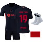 Atlas Global Barcelona Lamine Yamal Çocuk Futbol Forma 4'lü Set Forma+Şort+Çorap+Bileklik - 0 - Siyah - 5 - 6 Yaş