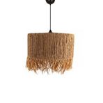 Atlas Handmade Hasır Avize – Bambu Doğal Tasarım, 25 x 90 cm Boyut, 81–90 cm Yükseklik, E27 Uyumlu Tek Başlıklı Aydınlatma, A Enerji Sınıfı, Modern Salon & Oturma Odası Avizesi – CE Sertifikalı Yerli