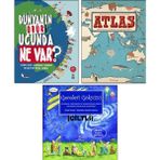 Atlas - Kıtalar, Denizler Ve Kültürler Arası Yolculuk Rehberi + Dünyanın Öbür Ucunda Ne Var? + Geceleri Gökyüzü Gök Atlası Hediyeli Fosforlu Çıkartmalar / 3lü Eğitici Kitaplar