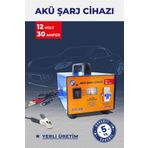 Atlas Ürünleri Otomobil Akü Şarj Cihazı 12 Volt 30 Amper 5 Yıl Garanti