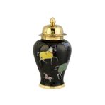 Atlı Dekoratif Siyah Gold Küp Büyük Boy 14X12X33 Cm Ak.Wlt0693