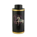 Atlı Hermes Siyah Gold Dekoratif Vazo Büyük Boy 12X12X27 Cm Ak.Wlt0703