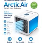 Atlt Atlantis Taşınabilir Mini Klima 7 LED Işıklı Ev Ofis Oto Portatif Buharlı Hava Soğutucu Klima Vantilatör Pervane Mini Fan Su Ekle Özellikli E Kademeli Hız Havalandırma - BEYAZ