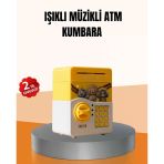 ATM Tasarımlı Sarı Işıklı Sesli Elektronik Kumbara