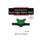 ATN 20 Adet 16mm Kurt Ağzı Vana - Damla Sulama Sistemi Parçası Bahçe Tarla