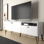Atoka Tv Ünitesi, Beyaz Siyah, 160 Cm