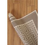 Atölye Alize 80x200 Cm Alize Bukle Serisi Pamuklu Kilim Labirent Modeli Ekru - Bej