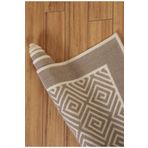 Atölye Alize 80x200 Cm Alize Bukle Serisi Pamuklu Kilim Labirent Modeli Ekru - Bej
