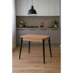 Atolye Casa 60x100cm Çam Katlanır Mutfak Masası Dolunay Model