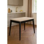 Atolye Casa 60x100cm Traverten Katlanır Mutfak Masası Dolunay Model