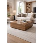 Atolye Casa 90x90cm Ceviz Orta Sehpa Sabit Kare Lizbon Model
