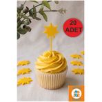 Atölye Doruk Güneş Figürlü Cupcake Kürdanı-Güneş Yaz Konsepti Sunum Masa Süsleme Doğum Günü Pasta Süsü