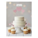 Atolye Doruk PEMBE Kalp Pasta Süsleme Seti-Kalp Cupcake Kürdanı-PEMBE Kalp Pasta Süsü Doğum Günü, Baby Shower