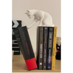 Atölye Matris Yaramaz Kedi Kitap Ayracı Beyaz Renk 3D Baskı Pla Plastik 16 x 10 cm Kedi 15 x 11 cm Ayraç Boyutu
