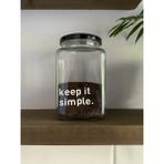 Atölye Merdiven Keep It Simple Cam Dekoratif Erzak Kahve Kavanozu Çay Şeker Kavanozu Coffee Etiketli - 1 - 850 ml