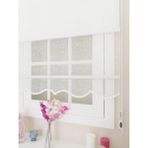 Atölye Perde Çiftli Sistem Beyaz Şantuk Desenli Tül ve Stor - 150 x 260 cm