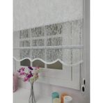 Atölye Perde Çiftli Sistem Yeni Beyaz-Krem Yonca Dantel Series Tül + Stor - Beyaz - Krem - 170 x 200 cm